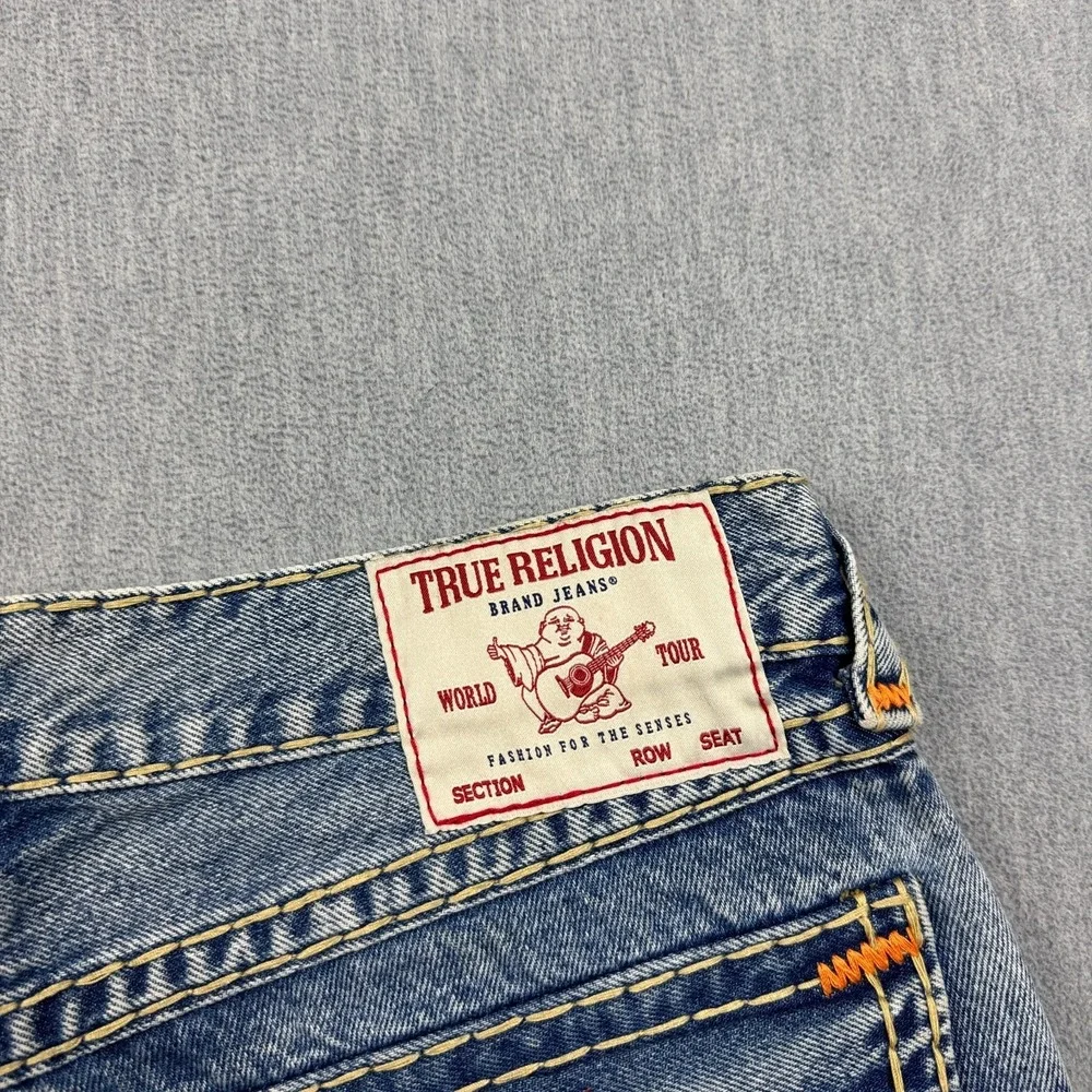 True Religion Jeans Men 33X33 Blue Geno Super T Relaxed Slim Flap Pocket Pants